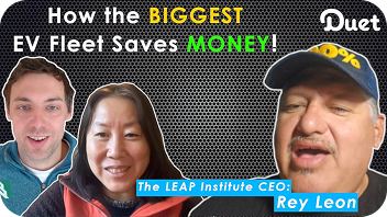 Podcast card: How the Biggest EV Fleet Saves Money, with LEAP Institute CEO Rey Leon