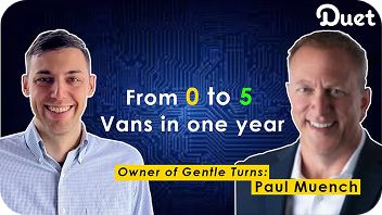 Podcast card: From 0 to 5 Vans in One Year, with Gentle Turns owner Paul Muench